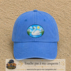 Casquette baseball Bleu ciel délavé 100% coton avec visuel Cygne sur lac 7 cm - image produit principale