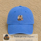 Casquette baseball Bleu ciel délavé 100% coton avec visuel Maman multitâche 5 cm - image produit principale
