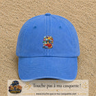 Casquette Bleu ciel délavé 100% coton avec motif Créateur digital au laptop 5 cm - image principale
