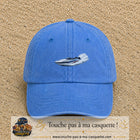Casquette baseball Bleu ciel délavé 100% coton avec motif Bateau rapide 7 cm - image principale