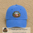 Casquette baseball Bleu ciel délavé 100% coton avec visuel Pigcity cochon 7 cm - image produit principale