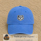 Casquette Bleu ciel délavé motif Ourson joyeux 5 cm - vue principale