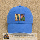 Casquette baseball Bleu ciel délavé 100% coton avec visuel Humour odeur 7 cm - image produit principale