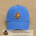 Casquette Bleu ciel délavé 100% coton avec motif Desert Club cactus 7 cm - image principale