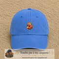 Casquette baseball Bleu ciel délavé 100% coton avec motif Renard au cœur 5 cm - image principale