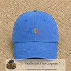 Casquette baseball Bleu ciel délavé 100% coton avec visuel Prénom Arthur coloré 5 cm - image produit principale
