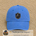 Casquette baseball Bleu ciel délavé 100% coton avec visuel Écusson sanglier 7 cm - image produit principale
