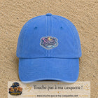 Casquette Bleu ciel délavé motif Message Style with me 5 cm - vue principale