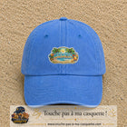 Casquette Bleu ciel délavé motif Plage tropicale Beach 5 cm - vue principale