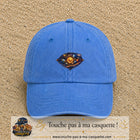 Casquette baseball Bleu ciel délavé 100% coton avec visuel Galaxie système solaire 5 cm - image produit principale