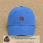 Casquette baseball Bleu ciel délavé 100% coton avec motif Boîte à outils 3 cm - image principale