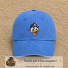 Casquette baseball Bleu ciel délavé 100% coton avec visuel Canard hip-hop clin d’œil 7 cm - image produit principale