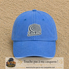 Casquette Bleu ciel délavé motif Look Me spirale 7 cm - vue principale