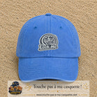 Casquette Bleu ciel délavé motif Look Me vache hypnotique 7 cm - vue principale