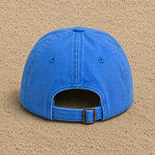 Vue complémentaire casquette Bleu ciel délavé - motif Échecs classiques
