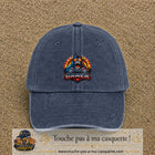 Casquette Bleu marine délavé motif Gamer gorille logo 7 cm