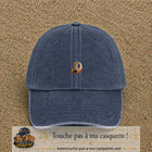 Image principale casquette Bleu marine délavé avec motif Renard de lune 3 cm