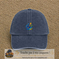 Image principale casquette Bleu marine délavé avec motif Accessibilité étoilée 5 cm