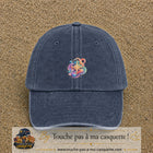 Image principale casquette Bleu marine délavé avec motif Boussole cosmique 5 cm
