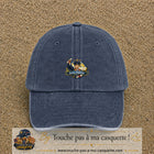 Casquette Bleu marine délavé avec motif Jeune Diplômé en 5 cm – vue principale