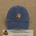 Image principale casquette Bleu marine délavé avec motif Renard de lune 5 cm