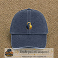 Image principale casquette Bleu marine délavé avec motif Cadenas doré 5 cm