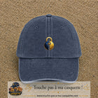 Image principale casquette Bleu marine délavé avec motif Cadenas doré 5 cm