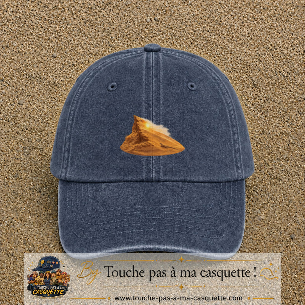 Image principale casquette Bleu marine délavé avec motif Dune du désert 5 cm