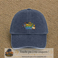 Casquette Bleu marine délavé avec motif Merci mon prof de maths en 5 cm – vue principale