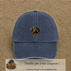 Image principale casquette Bleu marine délavé avec motif As de pique 5 cm