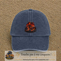 Image principale casquette Bleu marine délavé avec motif Volcan de lave 7 cm