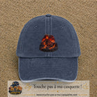 Image principale casquette Bleu marine délavé avec motif Volcan de lave 7 cm