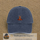 Image principale casquette Bleu marine délavé avec motif Volcan géométrique 5 cm