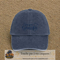 Casquette Bleu marine délavé avec motif I Love You Grandpa en 5 cm – vue principale