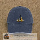Image principale casquette Bleu marine délavé avec motif Échecs classiques 7 cm