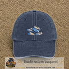 Image principale casquette Bleu marine délavé avec motif Avion dans les nuages 5 cm