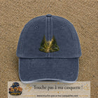 Casquette Bleu marine délavé motif Forêt de sapins logo 7 cm