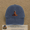 Image principale casquette Bleu marine délavé avec motif Volcan en éruption 7 cm