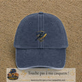 Casquette Bleu marine délavé avec motif Coureur et sifflet de coach en 5 cm – vue principale