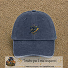 Casquette Bleu marine délavé avec motif Coureur et sifflet de coach en 5 cm – vue principale