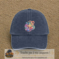 Image principale casquette Bleu marine délavé avec motif Boussole cosmique 7 cm