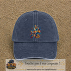 Image principale casquette Bleu marine délavé avec motif Cristaux éclatants 7 cm