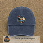 Casquette Bleu marine délavé avec motif Jeune Diplômé en 7 cm – vue principale