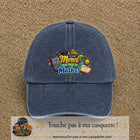 Casquette Bleu marine délavé avec motif Merci mon prof de maths en 7 cm – vue principale