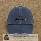 Image principale produit38moyenBM - casquette Bleu marine délavé avec visuel Adadass feuille d’érable 5 cm