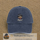 Image principale produit108grosBM - casquette Bleu marine délavé avec visuel Mister garçon 7 cm