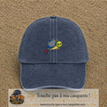Image principale produit80moyenBM - casquette Bleu marine délavé avec visuel Tennis raquette balle 5 cm
