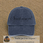 Image principale produit133grosBM - casquette Bleu marine délavé avec visuel Sous le même ciel 7 cm