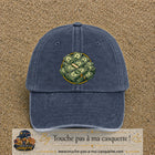Image principale produit61grosBM - casquette Bleu marine délavé avec visuel Liasses de billets 7 cm