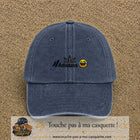 Image principale produit37petitBM - casquette Bleu marine délavé avec visuel Adadass emoji rieur 3 cm